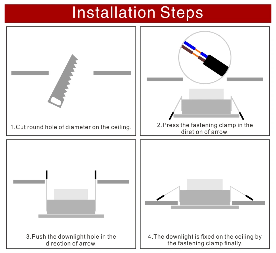 Led Downlight 220V 5W 9W 12W 15W 18W ​Ceiling Light Recessed Down light Round Led Panel Light LED Spot light Indoor Lighting