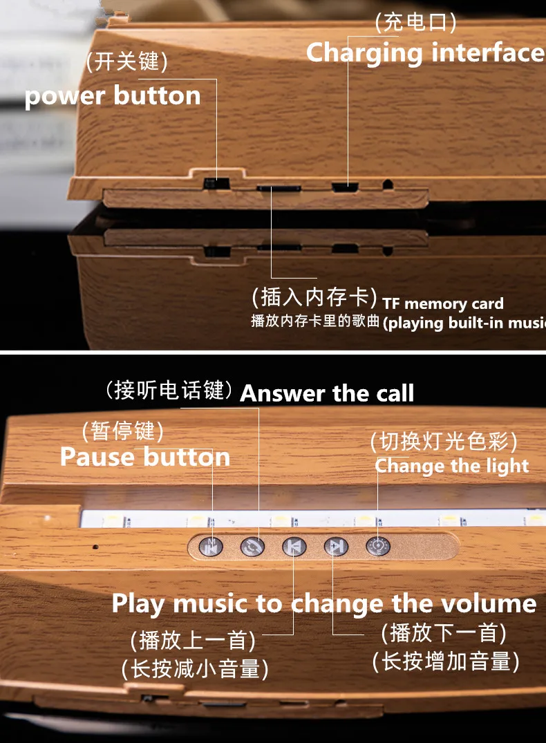 Хрустальный внутренний гравировальный практичный фото Bluetooth светодиодный деревянный Базовый ночник MP3 музыкальный свет красивый подарок подруге