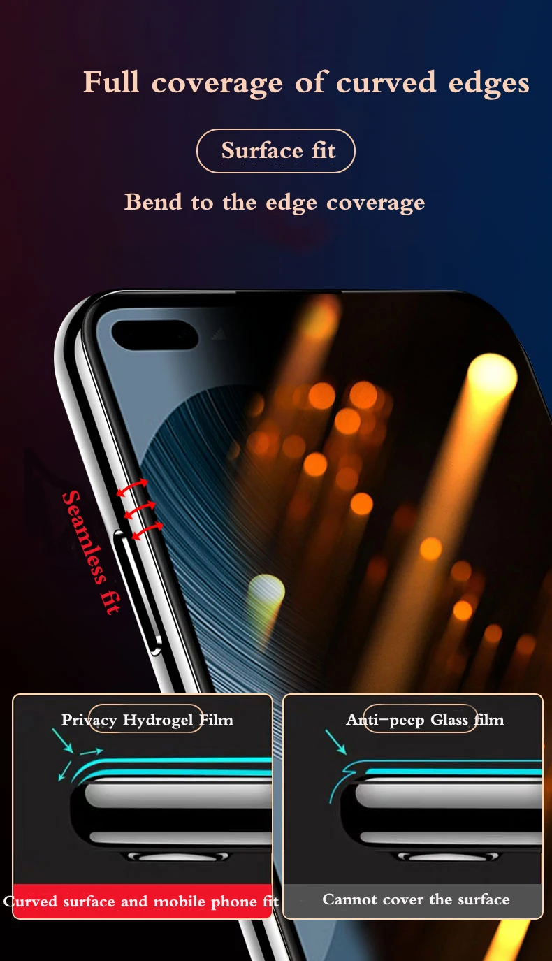 Mi MIX4 11Ultra Anti-Peeping Screen Protector For Xiaomi 11 Pro Privacy Hydrogel Film Black Shark 4 Redmi Note 10Pro Soft 11Lite