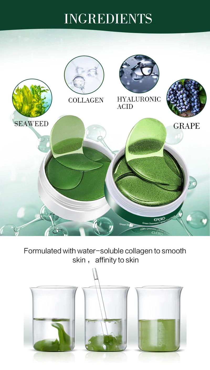 60PCS Anti Wrinkle Eye Mask Eye Patches Mask Crystal Collagen Under the Eyes Sleep Mask Remove Dark Circles Hydrogel Patch