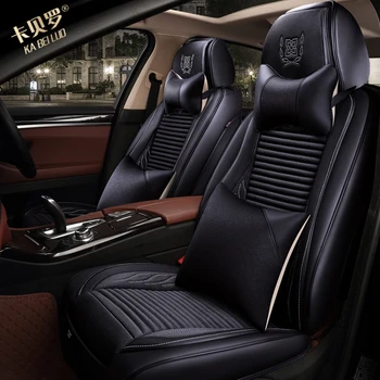 

Full Coverage PU Leather car seat cover flax fiber auto seats covers for bmw e39 e60 e61 f07 f10 f11 f18 g30 g31 e34