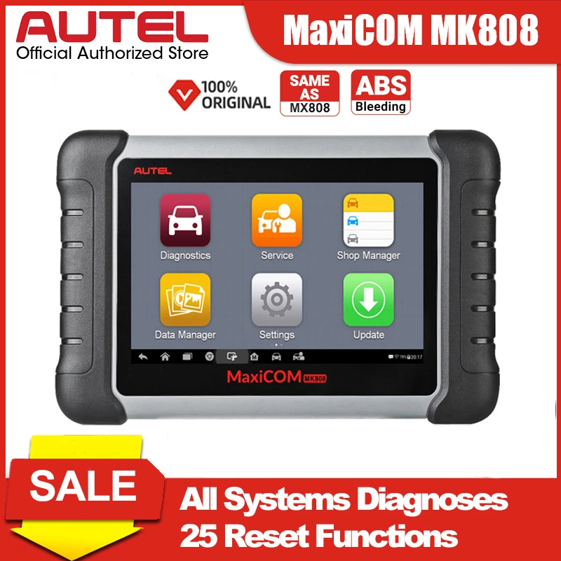 auto battery charger Autel MaxiCOM MK808 OBD2 Diagnostic Scanner Automotive Diagnostic Tool Car Scanner OBD 2 Code Reader Key Coding automotive battery charger