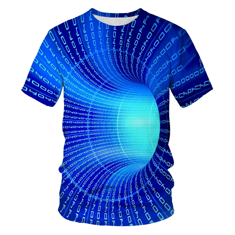 

Summer Three-dimensional 3D vortex T-shirt Men Women Fashion 3D T Shirt Short Sleeve Harajuku Hip Hop Cute Tshirt