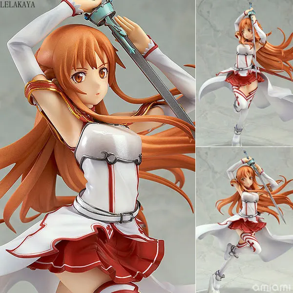20 см Sword Art Online Yuuki Asuna SAO Knights of The Blood Ver. 1/8 Масштаб Окрашенные Аниме ПВХ фигурка