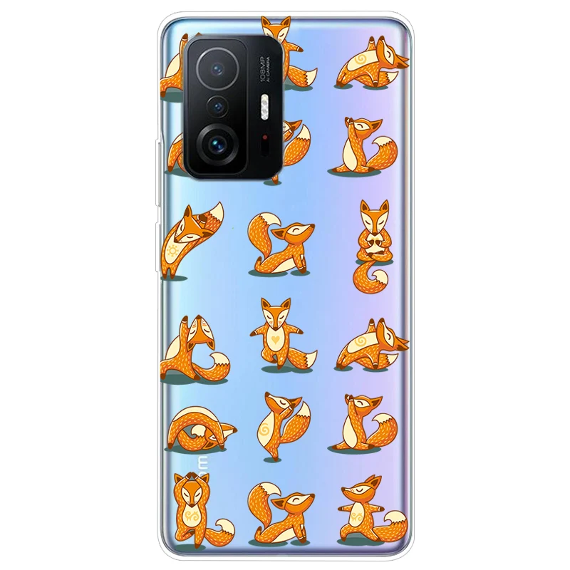 Soft TPU Silicone Clear Cartoon Case for Xiaomi 11T Pro - Transparent Protective Phone Cover