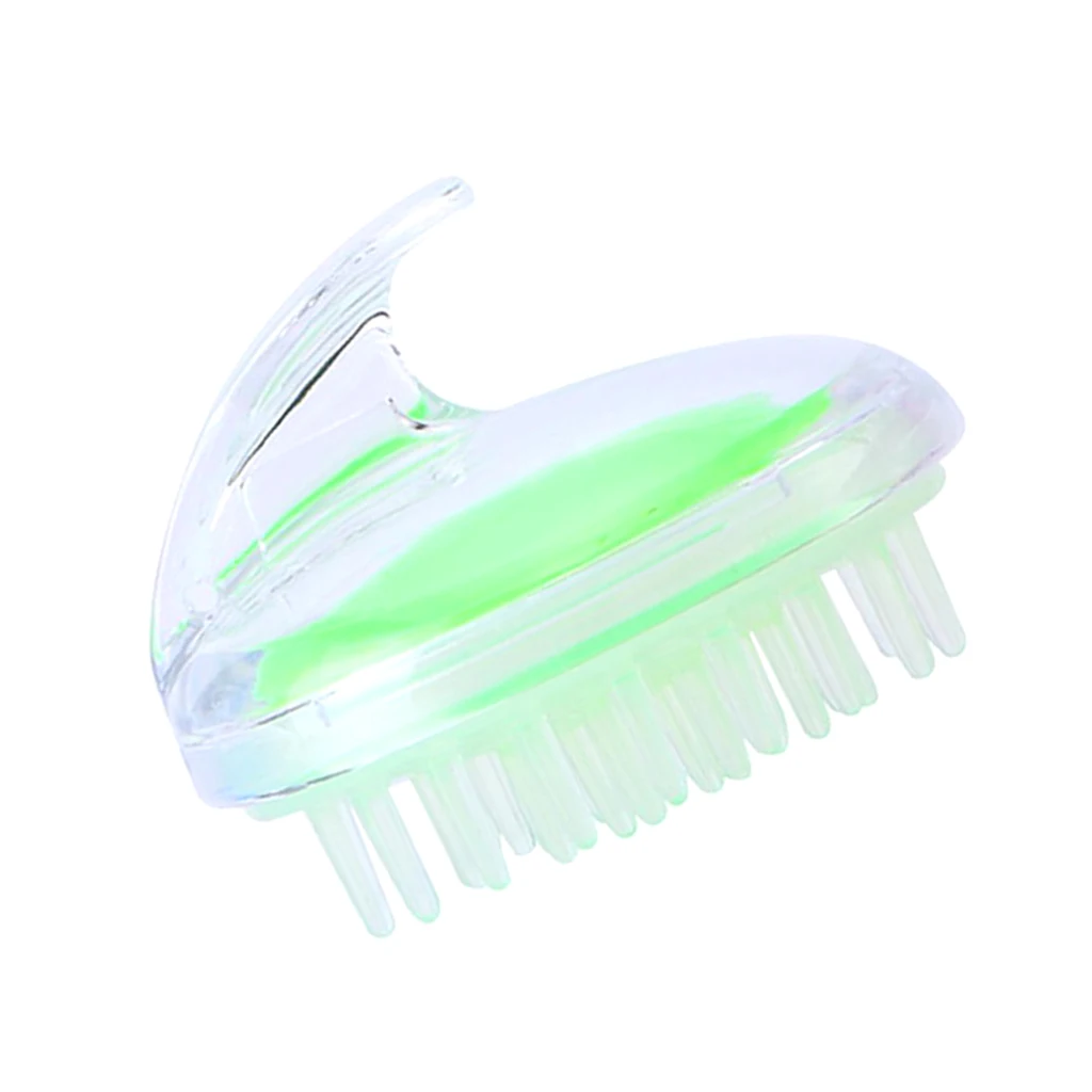 1x Hair Scalp Massager Shampoo Brush, Dandruff Head Massage Hairbrush Comb w/ Soft Flexible Silicone Teeth
