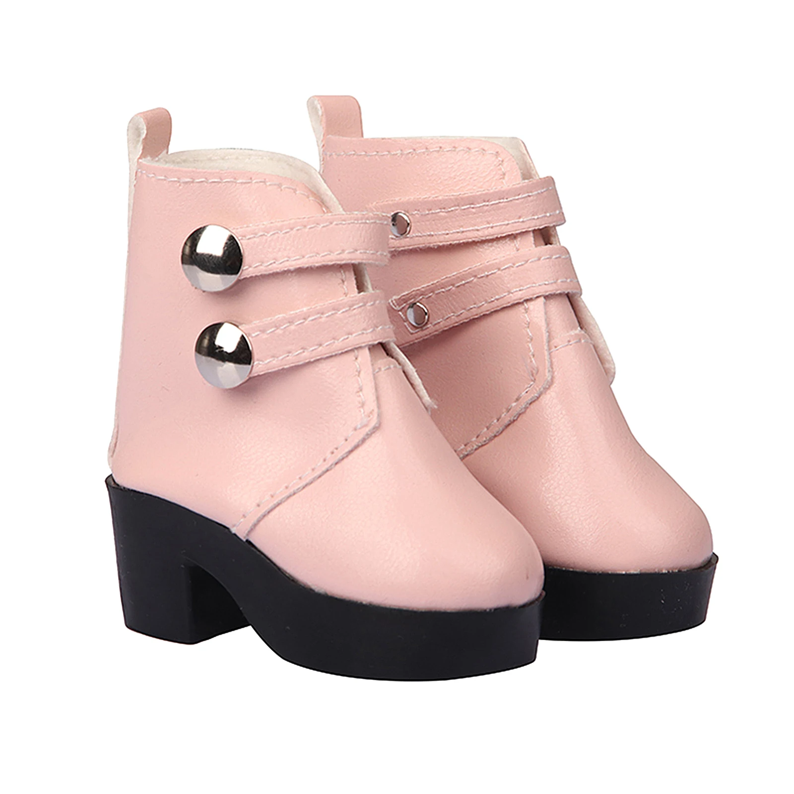 Fashion Boots Hand Made High Heel PU Leather Shoes for 18inch American Dolls Shoes Girl Doll Outfit Accessories