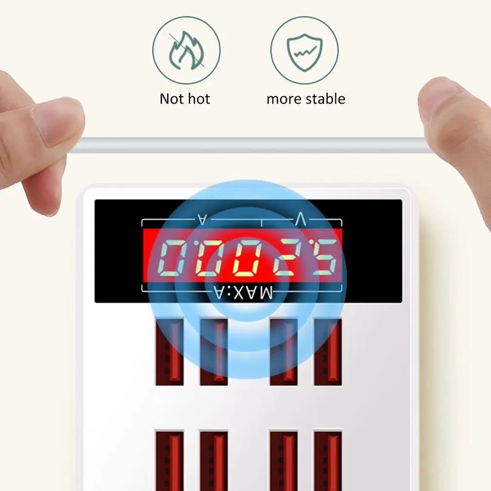 820 Multi Fast USB Charger Charge Multiple 20 USB Phone Charging Station Universal USB HUB Charger LED Display