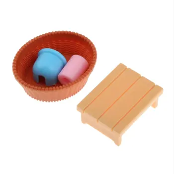 

Dollhouse Miniatures Bathroom Furniture Sets For Doll House Craft Toys Acessories Christmas Birthday Gift