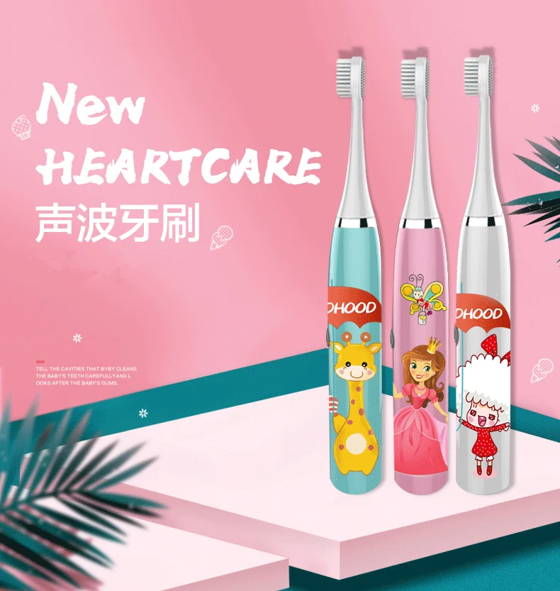 Dropshiping W9 Kids Electric Toothbrush Cartoon Pattern Double-sided Waterproof Tooth Brush Oral Cleaning for Kids Free shipping Dropshiping W9 Kids Electric Toothbrush Cartoon Pattern Double-sided Waterproof Tooth Brush Oral Cleaning for Kids Free shipping