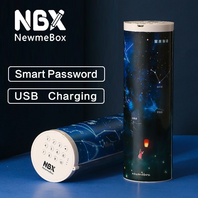 NBX чехол для карандашей с кодовым замком и паролем, многофункциональный пенал для мальчиков, пластиковые милые канцелярские принадлежности, прозрачные школьные принадлежности для девочек