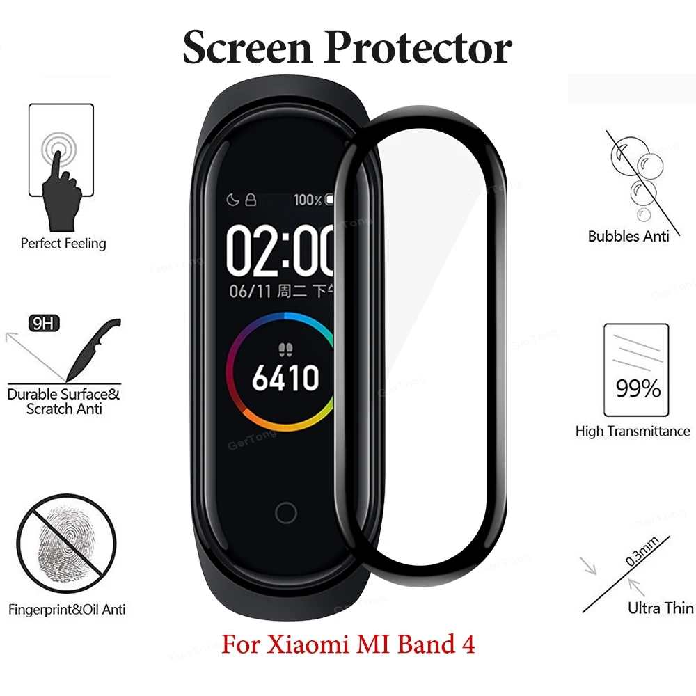 Для Xiaomi mi Band 4 3D защитная пленка умный Браслет на весь экран Гидрогелевая пленка mi Band 4 Band 4 не закаленное стекло