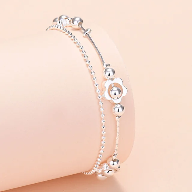 925 Sterling Silver Women Heart Bracelets On Hand Star Chain Bracelets For Girls Luxury Jewelry Jewellery Gifts For Women 3025