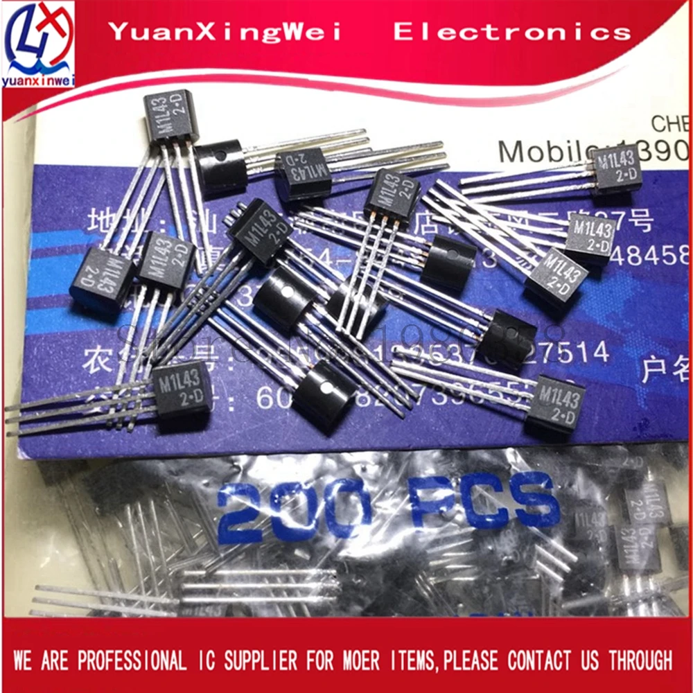 M1L43 TO-92 800V 1A 100% новый и оригинальный 5 шт./лот
