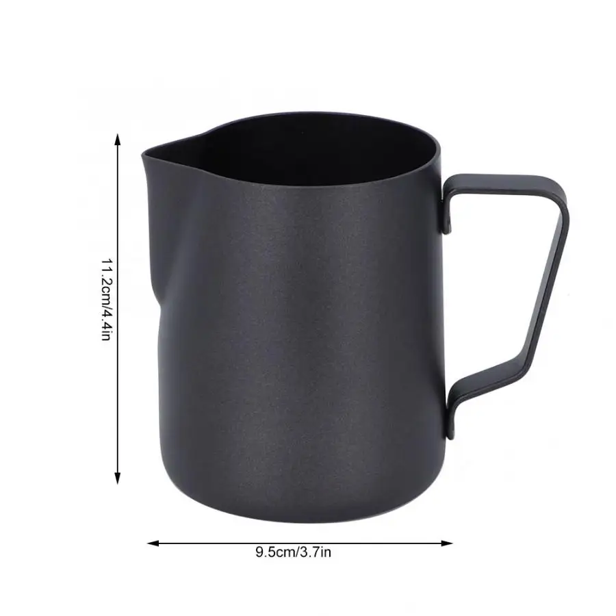 milk Coffee Jar Coffee Making 350ml Stainless Steel Non-Stick Milk Frothing Cup Coffee Pitcher for Latte Art Coffee Shop Bar