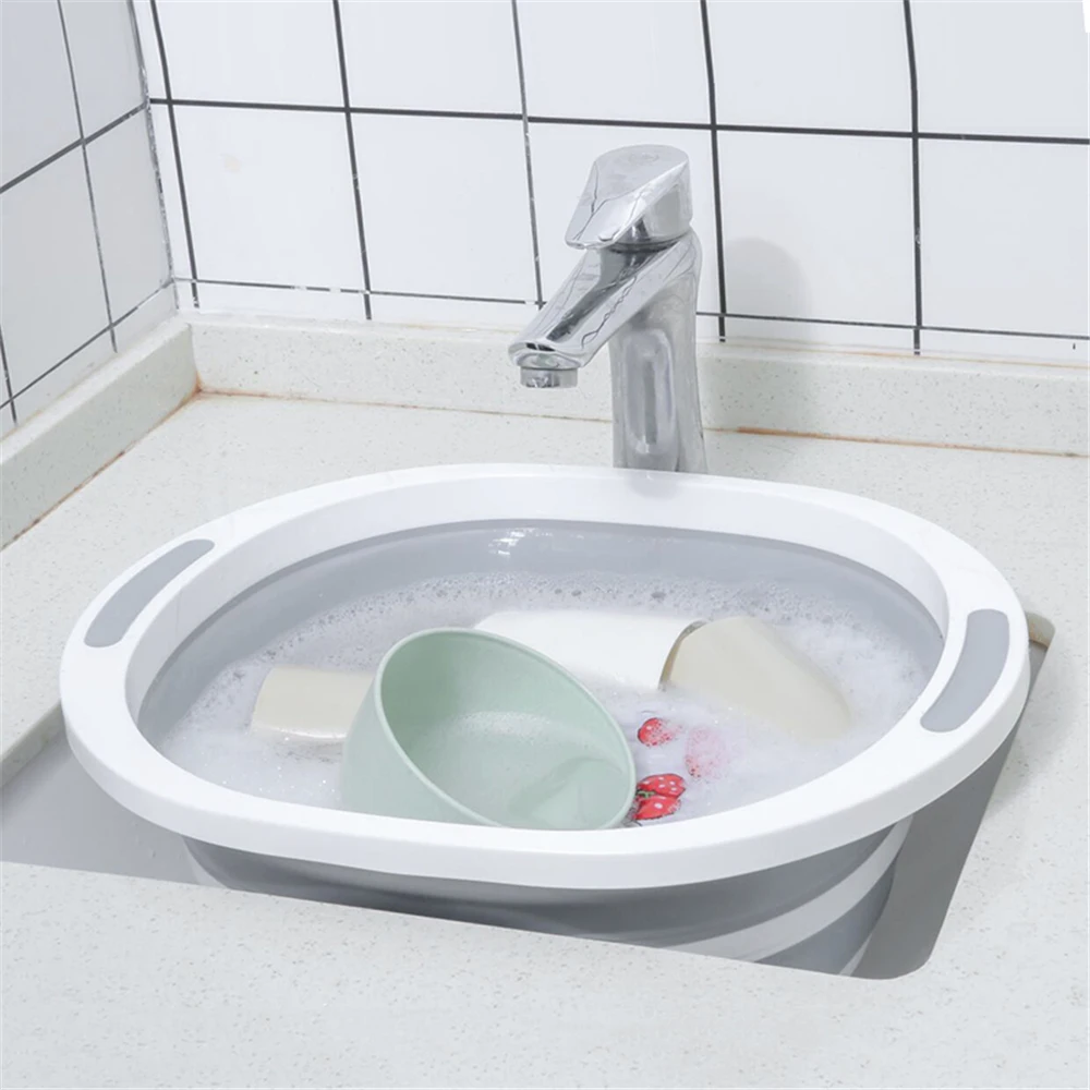 

Multifunctional Kitchen Chopping Blocks Collapsible Silicone Cutting Board Foldable Basin Tub for Vegetable Fruit Washing Basket
