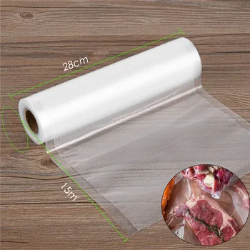 

28cm*15m Vacuum Fresh Keeping Plastic Bags Preformed Design Bag For Vacuum Sealer Heat Plastic Bags Of Vacuum Food Packaging