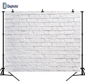 

DePhoto White Brick Wall Seamless Pictorial Cloth Customized Photography Backdrop Background Studio Prop WXL27