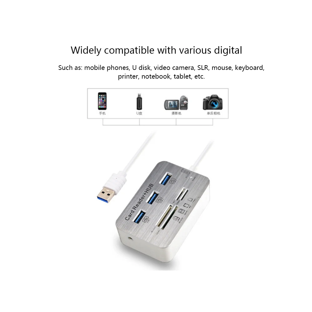 Usb-хаб 3,0 Мульти USB 3,0 концентратор разветвитель 3 порта кардридер мульти usb-хаб супер скорость микро хаб для компьютера аксессуары