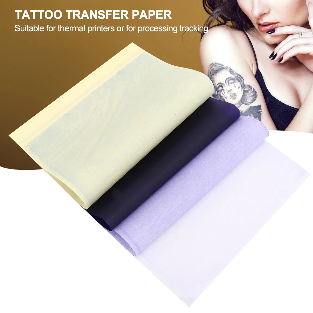 Wthree 25Pcs Tattoo Transfer Paper, Tattoo Stencil Paper 4 Layers