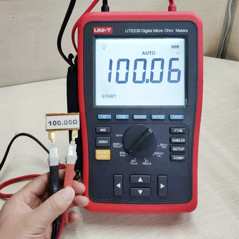 UNI T UT620B цифровой микро ом метр Ручной диапазон DC низкое сопротивление тестер