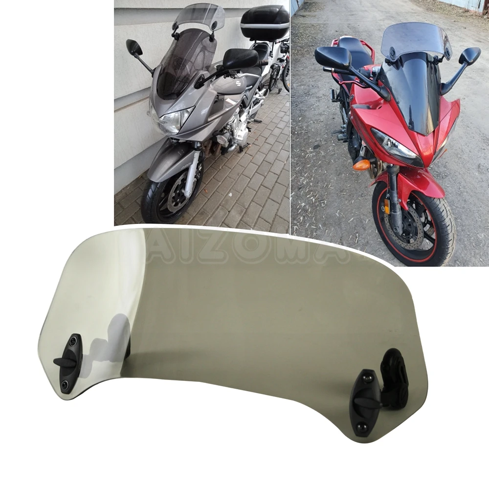 Universal Motorcycle Windshield Adjustable Windscreen Extension Wind Deflector For Bmw Yamaha Suzuki Kawasaki Honda Ducati