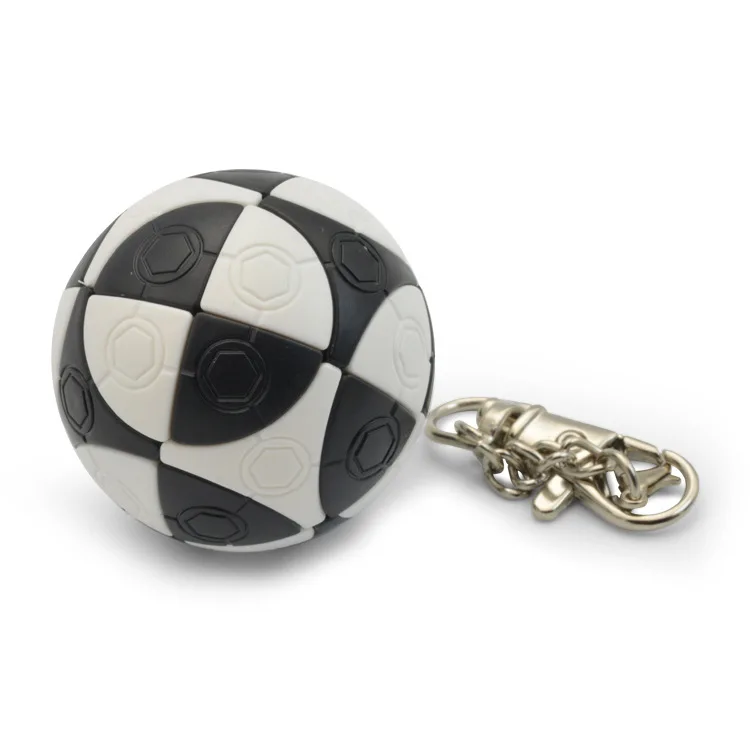 4 см Lefun мини Черно-белые футбольные магические кубики брелок странная форма скрученная головоломка Рождественский подарок