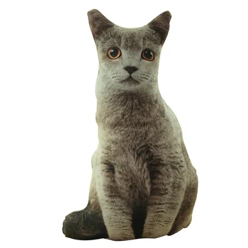 

3D Simulation Cat Pillow Cat Plush Cushion Soft Stuffed Animal Sofa Decor Birthday for Children Girlfriend L5