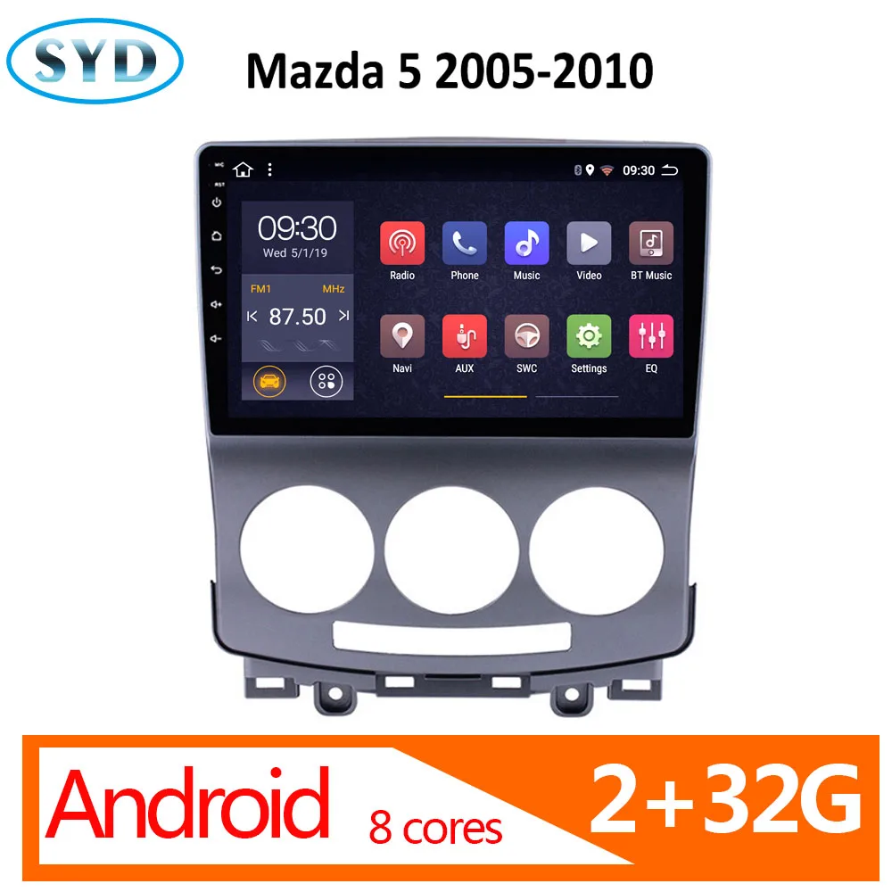 9 дюймов 2 + 32G android 8 ядерный авто радио для Mazda 5 2005 2006 2007 2008 2009 2010 автомобильный DVD