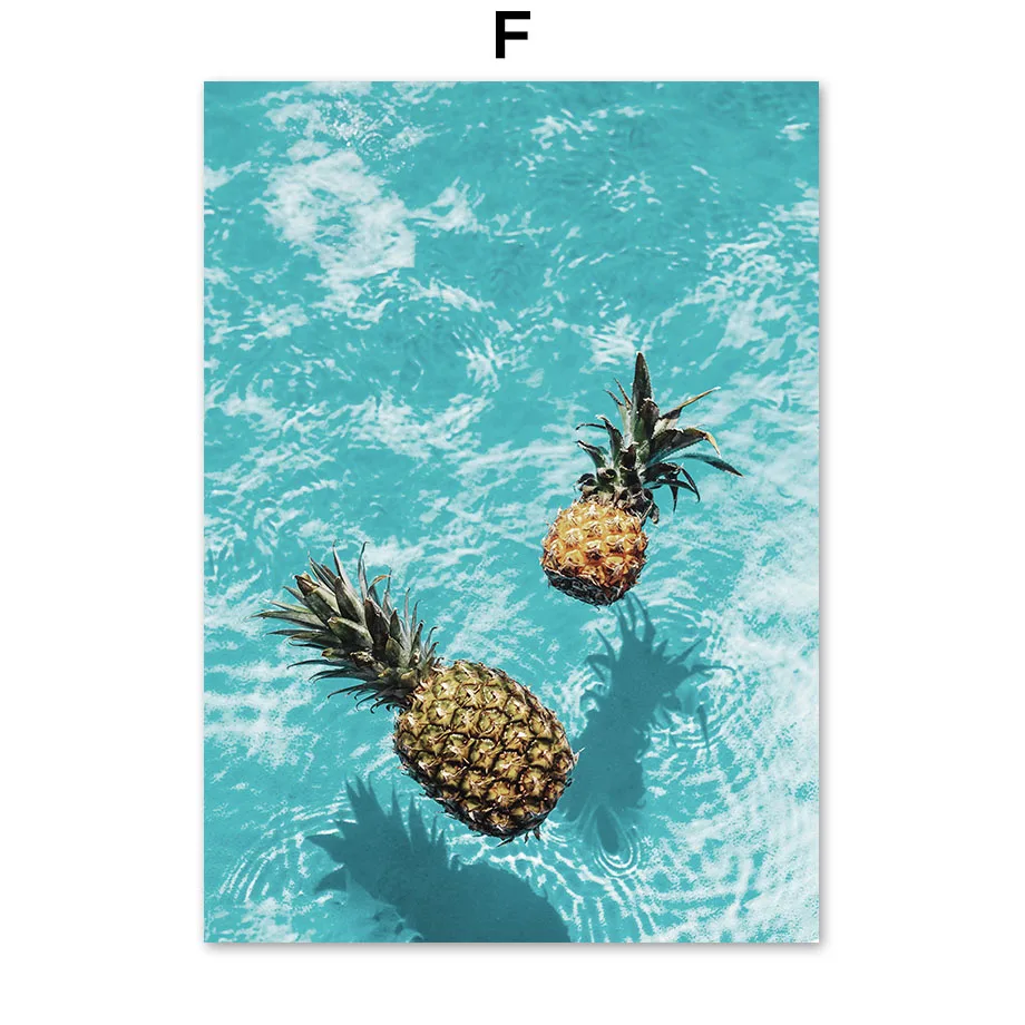 Sea-Beach-Pineapple-Girl-Swimming-Pool-Nordic-Posters-And-Prints-Wall-Art-Canvas-Painting-Wall-Pictures (8)