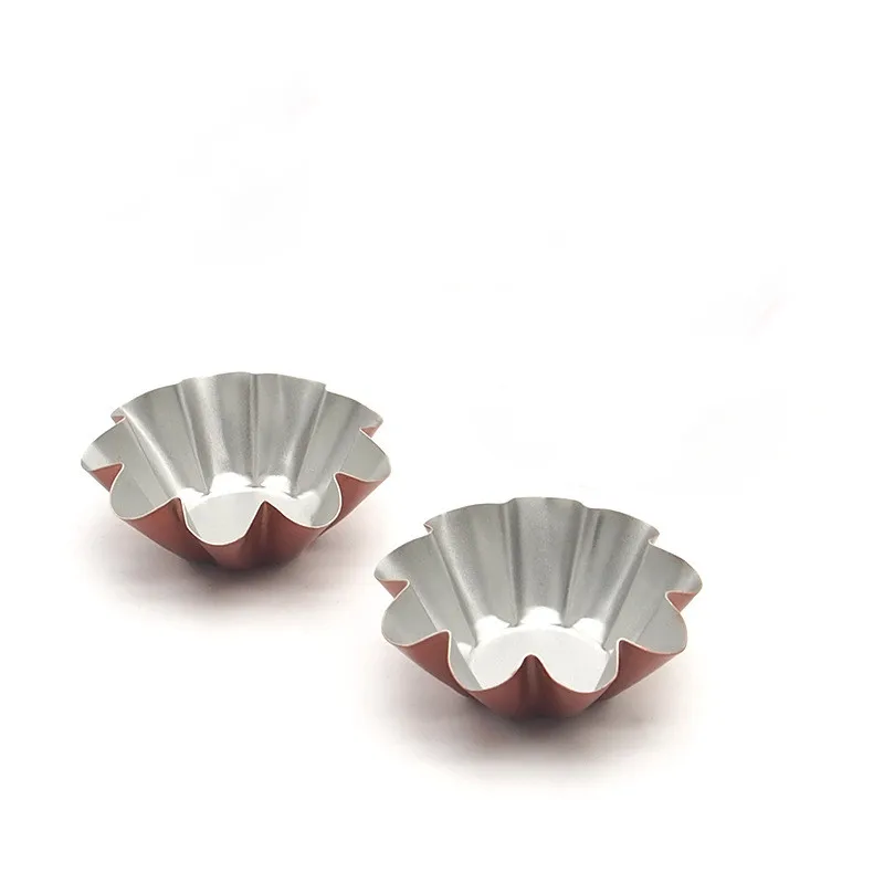 Non-Stick 3pcsset Reusable Tart Mold Chrysanthemum Cup Fruit Tarts Mold  Pie Pan Muffin Cake Mold Pan Quiche Pan Tart Tin 02