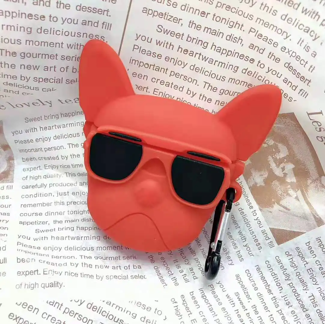 Новые милые зажигалки крикет Мягкие силиконовые формы Bluetooth беспроводные наушники крышка для Apple AirPods 1 2 коробка анти-осень гарнитура чехол - Цвет: 20