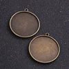 10PCS  8mm-25mm Antique Bronze Vintage Round charm Double Sided Cabochon Settings Jewelry Blanks Fit Diy Jewelry Making ► Photo 2/6