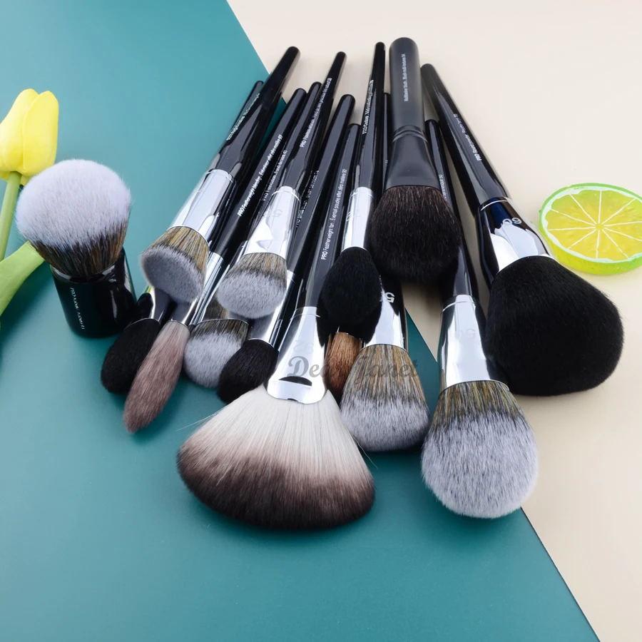 Makeup Brush Set Makeup Brush Makeup Tool Set Makeup Tool S series Pro Makeup brushes Big size black handle synthetic hair