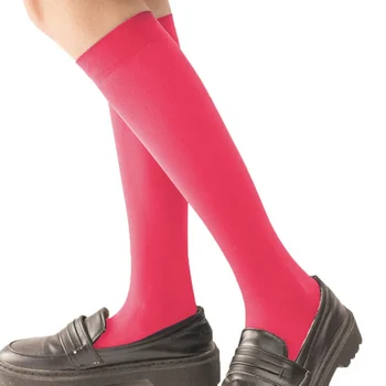 

Women's Long Stocking Lolita Student Knee Socks Silicone Non-slip Candy Color Uniform Velvet Student Calf Socks MM