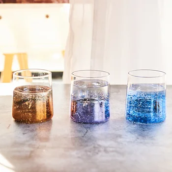 

European-style Creative Star Egg Cup Plated Lead-free Glass Water Cup Large Capacity Household Crystal Juice Drink Cups Beer Mug