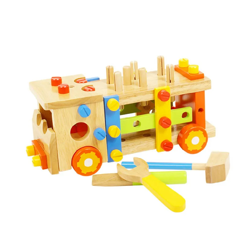 

Muwanshijia Benho Disassembly Tool Car Children'S Educational Early Childhood Wooden Disassembly Assembly Nut Assembled Toys