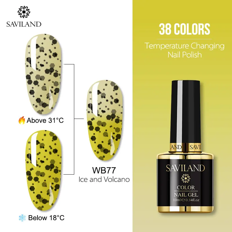 Гель-лак SAVILAND, 36 цветов, меняющий температуру, Гель-лак, меняющий настроение, гель для ногтей, не впитывается, лак для ногтей - Цвет: 10ml WB77