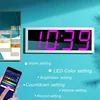 Digital Wall Clock APP Control Alarm Clock Time Date/ Temperature Sound Activate Countdown Stepless Brightness Alarm with Snooze 2
