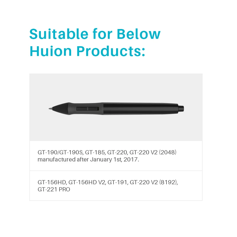 Huion Bateria Digital Caneta Stylus Pen68d P68d Substituição de Pc332 Pe330 para Exibição Caneta Gt221 Pro Gt-220 v2 Gt191 Gt-156hd v2 - Imagem 4