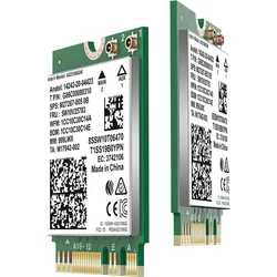 Intel – plateforme de WiFi6E AX210 vPro, 5374Mbps, 2.4 GHz, 5.8GHz et 6GHz, carte réseau Tri bande 802.11ax PCI E, Module NGFF M.2, Bluetooth 5.2 