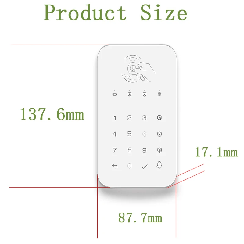 KONLEN 무선 키패드 RFID 433mhz H25 H26 홈 보안 WIFI 2G 4G GSM 경보 시스템에 대한 암호로 팔 해제