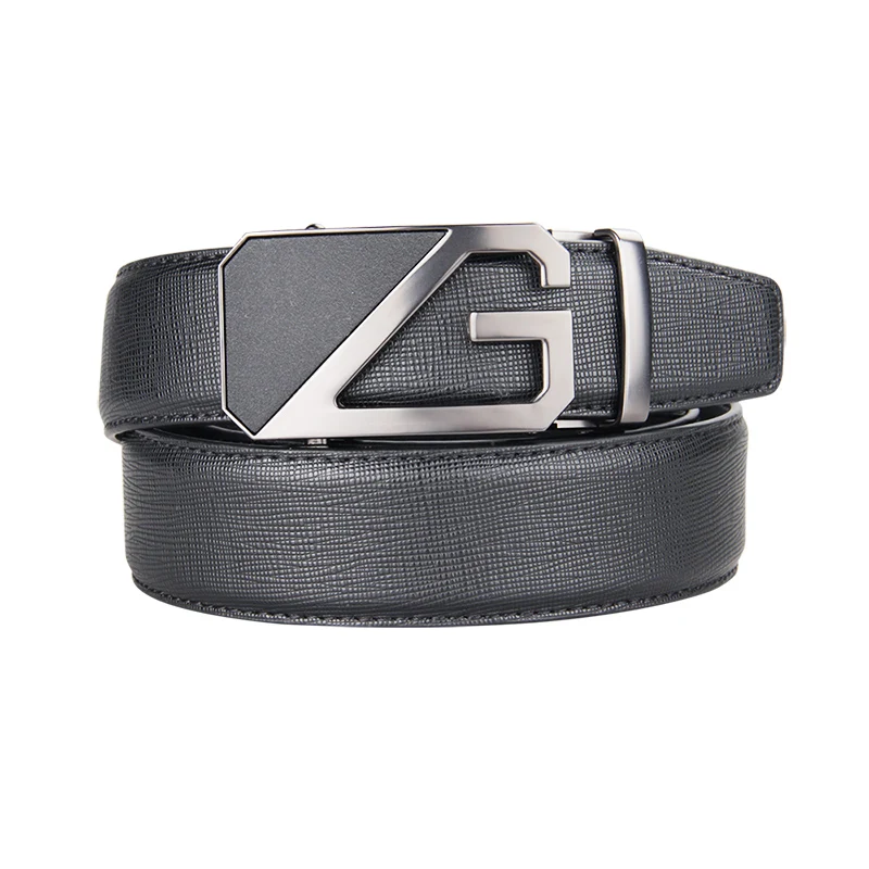 

High Quality Cowhide genuine Leather Belt For Men 3.5cm width Mens Automatic Buckle Brand Luxury Black mens belts