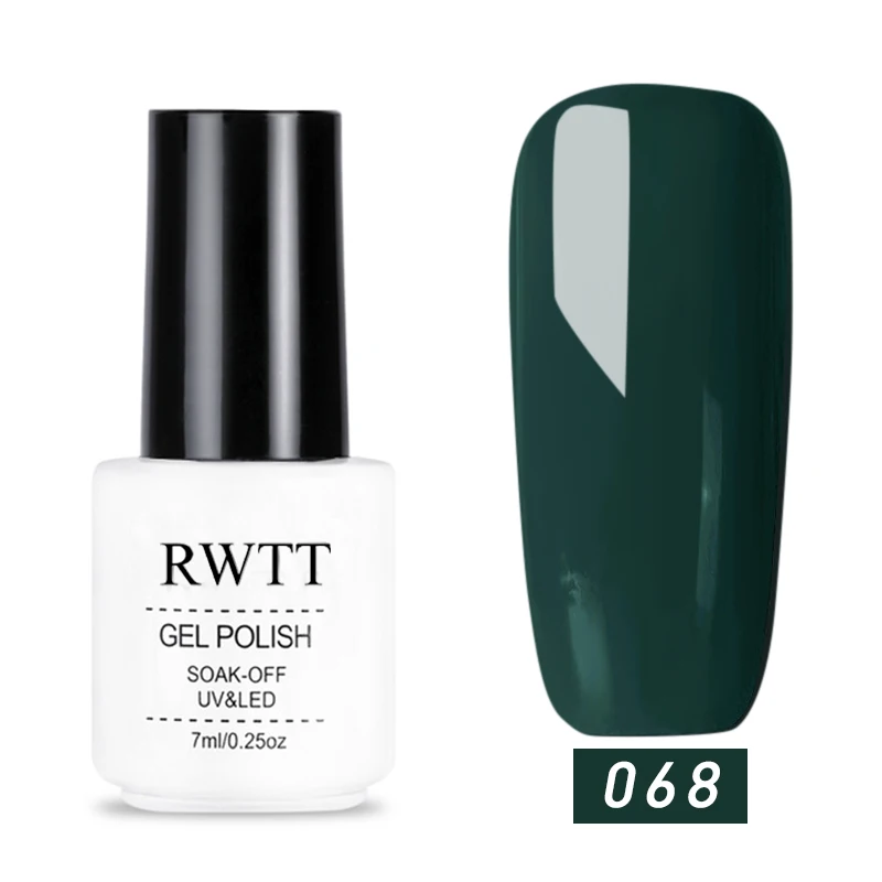 068 RWTT 7 мл УФ-гель Лаки лак для ногтей, набор для маникюра, покрытие для ногтей, полустойкое к полу постоянный Гибридный рисунки на ногтях Off-белый Гель-лак для ногтей - Цвет: 068