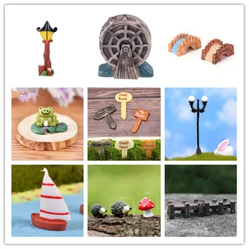 

DIY Bridge Figurines Mini Resin Crafts Fairy Garden Miniatures DIY Terrarium Succulents Miniatures Micro Landscape Decoration