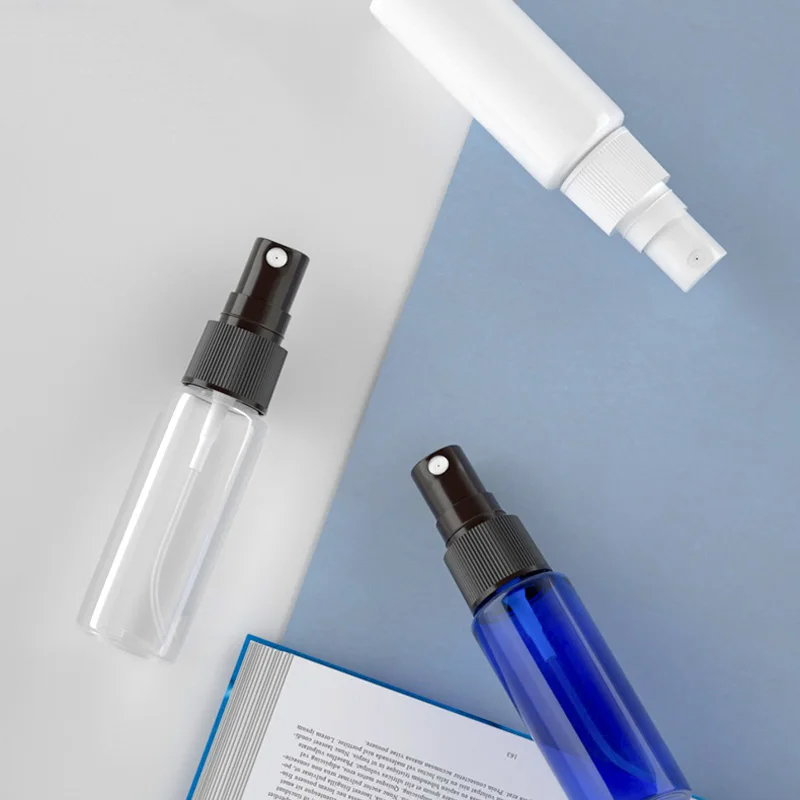 100pcs 20ml Miniature White Plastic Bottle With Mist Spray 20cc Empty Perfume Sprayer Container Samll Sample Pocket Bottles