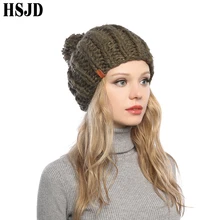 Женские вязаные крючком шапки ручной работы зимняя женская шапка теплые шапочки с помпонами женские эластичные вязаные шапки Gorras