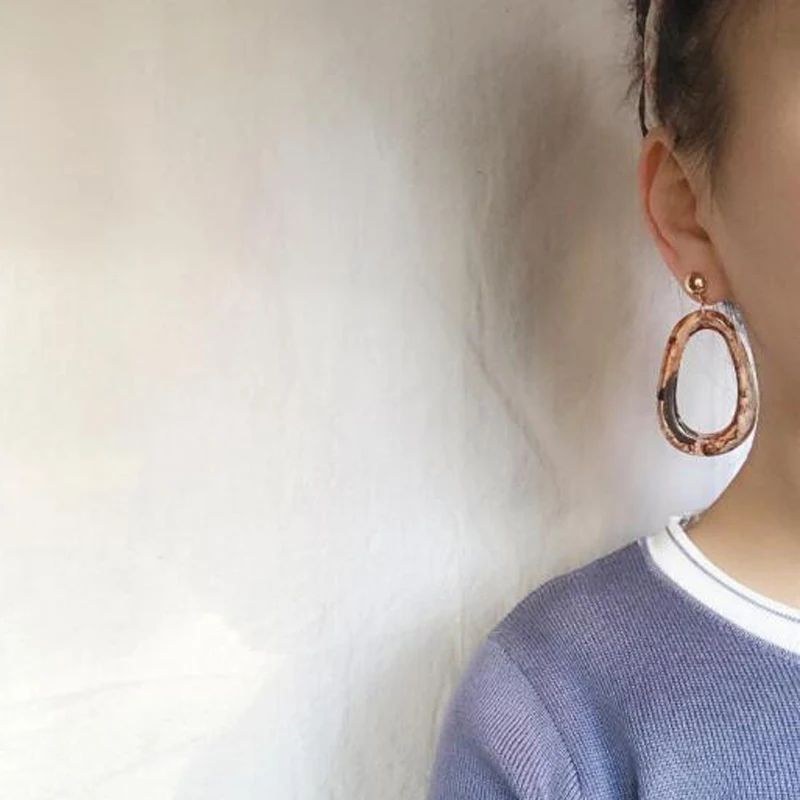 Винтажные серьги из акриловой смолы Boho женские серьги-кольца 2 шт