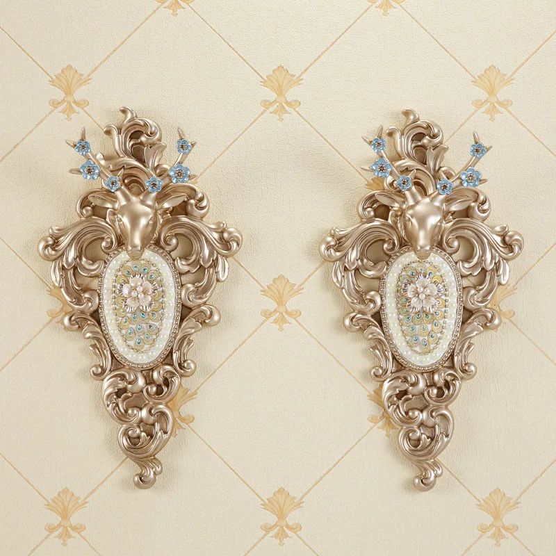 

European Resin Wall Vase Wall Hanging Mural Crafts Home Livingroom Fake Flower Pot Ornaments Porch TV Background Wall Decoration