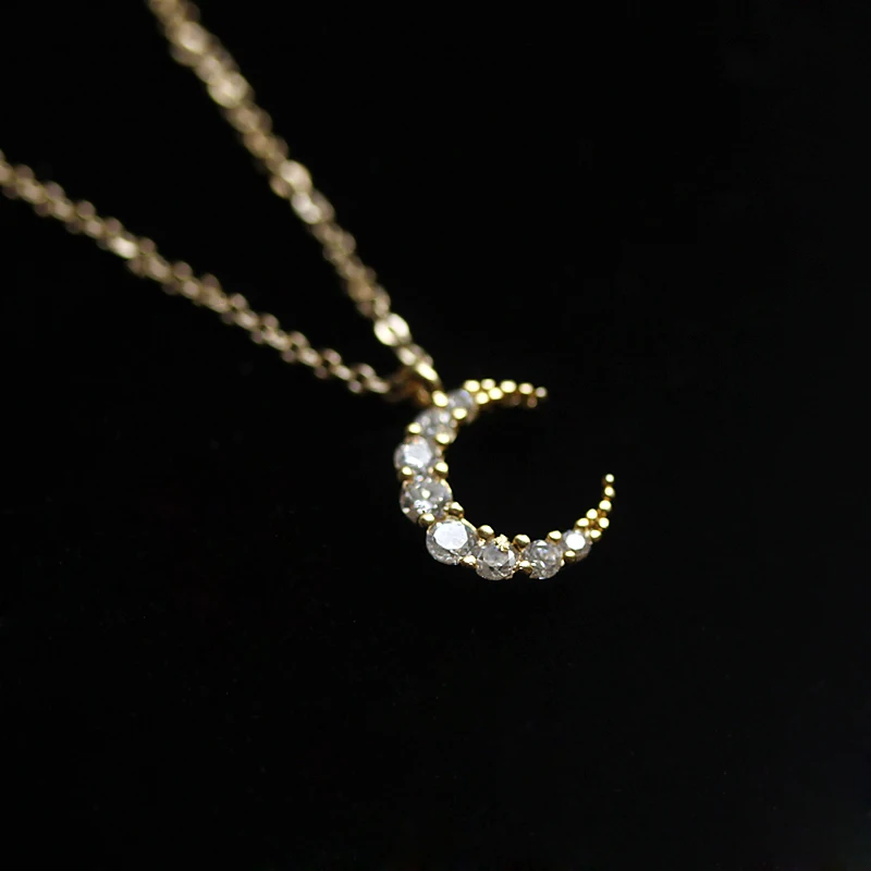 

Anime Sailor Cosplay Props 925 Sterling Silver Jewelry Moon Shape Necklace Pendant Women Choker Necklace Girl Birthday Gift